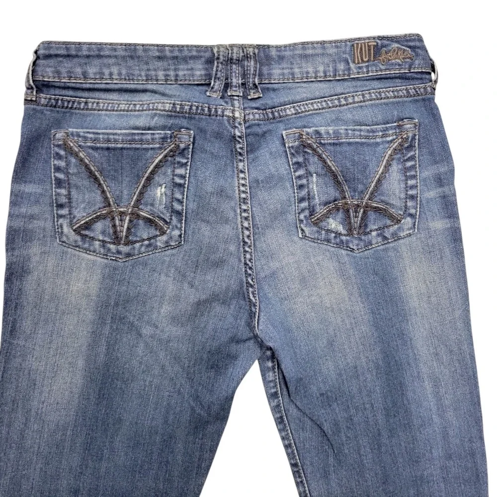 Kut Form The Kloth Midrise Straight Leg‎ Dark Blue Denim Womens Jeans Sz 32 B219